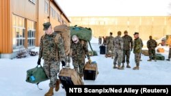 Pușcași marini americani în Norvegia, fotografie de arhivă, ianuarie 2017