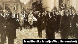 'Problem Slovenaca i Hrvata je bio što su se našli na pogrešnoj strani u ratu pa su zbog toga morali biti spremni na više koncesija Srbima.' (Na slici proglašenje Kraljevine Srba, Hrvata i Slovenaca)