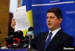 Titus Corlățean anunțîndu-și demisia la 10 noiembrie 2014