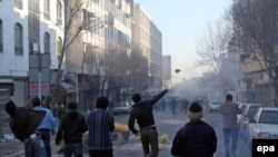 نمایی از اعتراض های روز ۲۵ بهمن در تهران