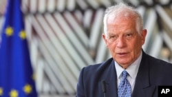 Šef EU diplomatije Josep Borrellu u zgradi Evropskog vijeća, 4. april 2023.
