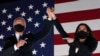 Joe Biden és Kamala Harris üdvözlik a nézőiket Wilmingtonban, 2020. augusztus 20-án,.