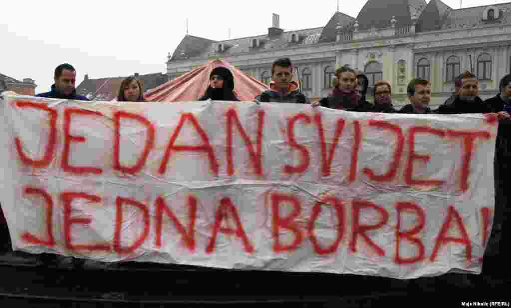 BiH - Studentski protest u Tuzli, 21. decembar 2013.