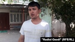 Оппозициялық "Группа 24" тобының бұрынғы мүшесі Файзулложон Сафаровтың Душанбеге оралған кезі. Тәжікстан, 14 маусым 2018 жыл.