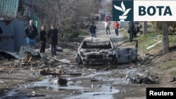 Pasojat e një sulmi rus në Dnjipro të Ukrainës më 29 mars 2025.