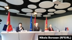 Liderët në Mal të Zi në konferencën e përbashkët për media. 