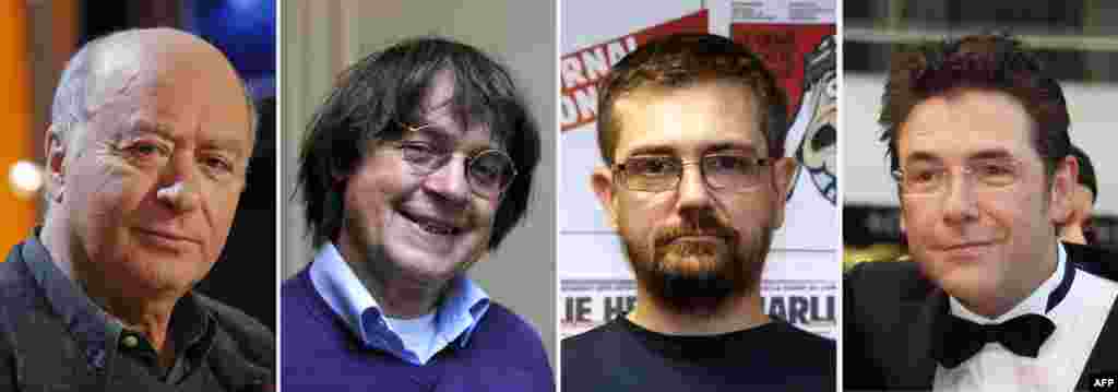 Четверо ведущих карикатуристов Charlie Hebdo, погибших после нападения на редакцию 