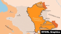Локација на Нагорно-Карабах.