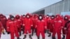 Kazakhstan – KMK Munai oil company workers protest / strike. Kokzhide oilfield in Aktobe region. January 26, 2021