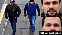 Російські агенти «Петров» і «Боширов» на вулицях британського міста Солсбері, березень 2018 року