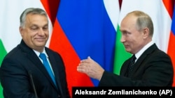 Попередня зустріч прем’єр-міністра Угорщини Віктора Орбана (л) і президента Росії Володимира Путіна, Москва, вересень 2018 року