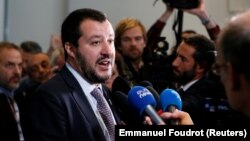 Matteo Salvini, liderul partidului „Lega” și gazda reuniunii