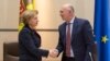 Președinta Parlamentului Republicii Moldova, Zinaida Greceanîi (PSRM), și președintele Partidului Democrat, Pavel Filip
