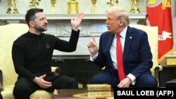 28 februarie 2025 – președintele Ucrainei, Volodimir Zelenski, și președintele Statelor Unite, Donald Trump, întâlnire în Biroul Oval din Casa Albă. 