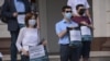 PAS și lidera partidului, Maia Sandu protestează la Procuratura Generală împotriva deciziei de a nu deschide anchetă în scandalul „kuliok”, Chișinău, 25 iunie 2020