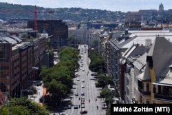 A Váci út 2021. augusztus 6-án.