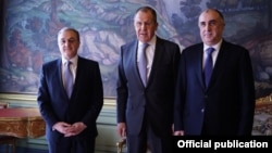 Հայաստանի, Ռուսաստանի և Ադրբեջանի ԱԳ նախարարները Մոսկվայում, 15-ը ապրիլի, 2019թ.