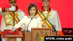 Президентка Молдови Мая Санду складає присягу на новий термін на посаді, Кишинів, 24 грудня 2024 року