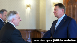 Mugur Isărescu și Klaus Iohannis, București, 25 aprilie 2018.