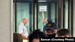 Паліна Шарэнда-Панасюк у судзе. Берасьце, 8 чэрвеня 2021 году 