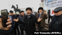 Митинг в память о жертвах января. Алматы, 13 февраля 2022 года
