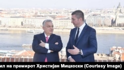 Kryeministrat e Hungarisë dhe Maqedonisë së Veriut, Viktor Orban dhe Hristijan Mickoski. Budapest, 04.03.2025