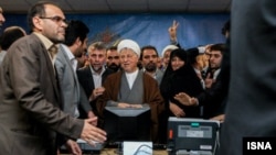 اکبر هاشمی رفسنجانی در ستاد انتخابات کشور