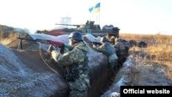 Позиции украинских военных в Донбассе 