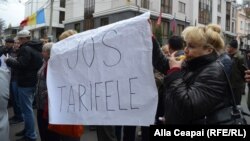 La un protest la Chișinău
