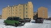 Armenia -- Newly constructed apartment buildings in Akhurian, 20Dec2016