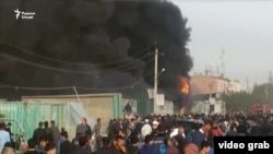 Tajik market in fire