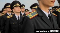 Ілюстрацыйнае фота. Цырымонія прынясеньня прысягі курсантаў Акадэміі МУС