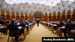 Seancë parlamentare pa praninë e opozitës, Kuvendi i Maqedonisë së Veriut - Fotografi nga arkivi. 