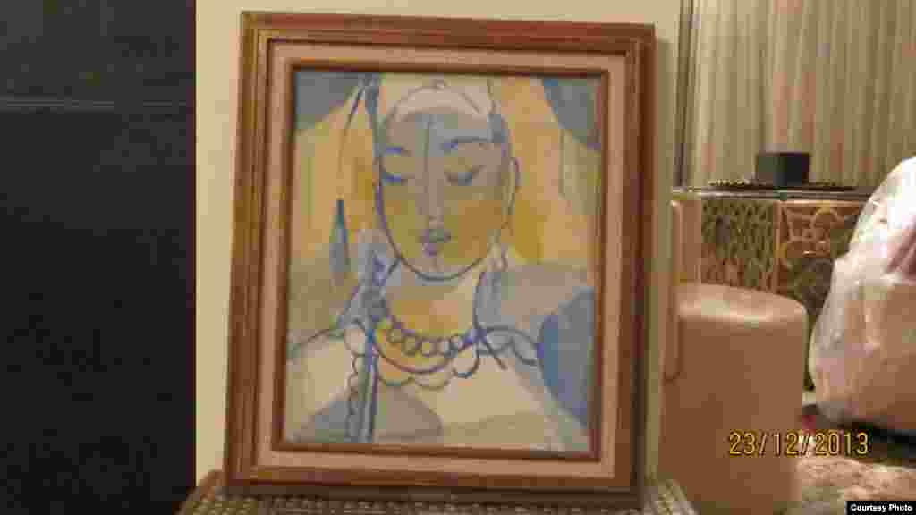 Шыңғыс Ахмаров (1912-1995) 1980 жылы салған "Сұлу қыз" картинасы. 