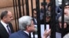 Armenia -- President Serzh Sarkisian talks to protesting parents of soldiers who died in non-combat incidents, 27Jan2011.