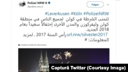Poliţia din Köln pe Twitter