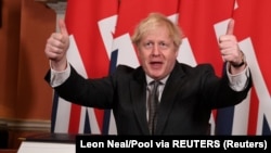 Premierul Boris Johnson, după ce a semnat Acordul Comercial cu UE