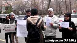 Armenia -- A protest near the Iranian embassy in Yerevan. 19 March, 2019
