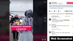 Belarus - Lukashenka propaganda in TikTok, screenshot