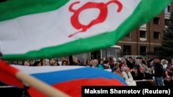 Магаста Ингушетия җирләрен Чечняга бирүгә каршы протест чарасы, 5 октябрь 2018