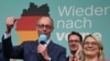 Friedrich Merz, a német konzervatív Kereszténydemokrata Unió vezetője Berlinben 2025. február 23-án