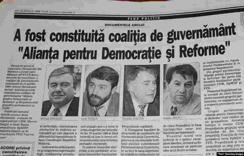 "Flux", 23 aprilie 1998, crearea Alianţei pentru Democraţie şi Reforme (ADR)