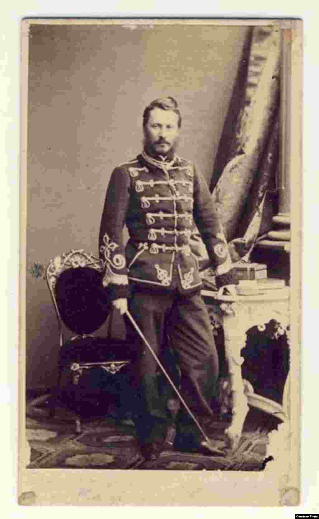 Ofițerul Alexandru Ioan Cuza, pe vremea când era pârcălab/prefect de Covurlui/Galați&nbsp;