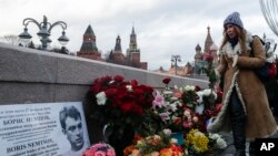 Архіўнае фота. Акцыя памяці Барыса Нямцова ў Маскве, 2020 год