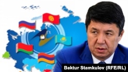 Темир Сариев. ЕАЭБдин эн белгиси. Коллаж сүрөт.