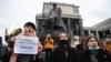 Protest pentru eliberarea opozantului rus Alexei Navalnîi la Moscova, 21 aprilie 2021. 
