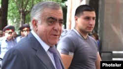 Armenia -- President Serzh Sarkisian's brother Aleksandr is seen outside the parliament building in Yerevan, 10 June, 2010.