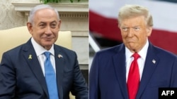 Биньямин Нетаньяху и Дональд Трамп. Фотомонтаж, архив