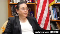 Armenia - Leslie Tsou, a senior advisor on Iran at the U.S. State Department, speaks to RFE/RL in Yerevan, 23Jun2016.